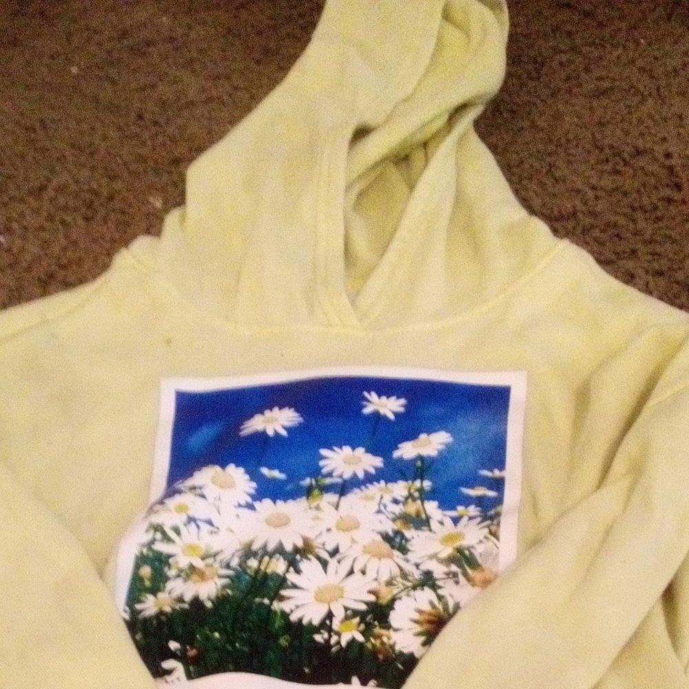 Yellow floral hoodie